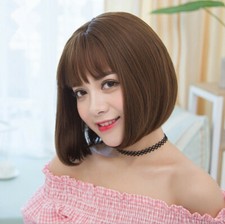 Hot Sale  35cm Bob Korean Women Wigs Fashion Short Hair Elegant Wigs Cap