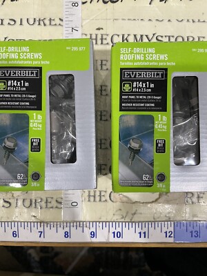 2X 1 Lb. #14 1  Roof Panel Tometal(20-5 Gauge) Coated Self Drilling Screws