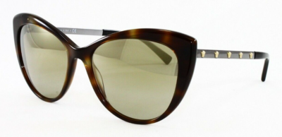 ろっく Versace VE4348-52697I Dark Havana 57mm Women's Sunglasses Cat Eye