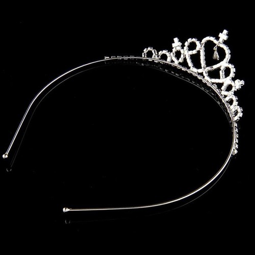 Rhinestone Kids Girl Crystal Tiara Hair Band Bridal Princess Prom Crown Headband - Picture 8 of 10