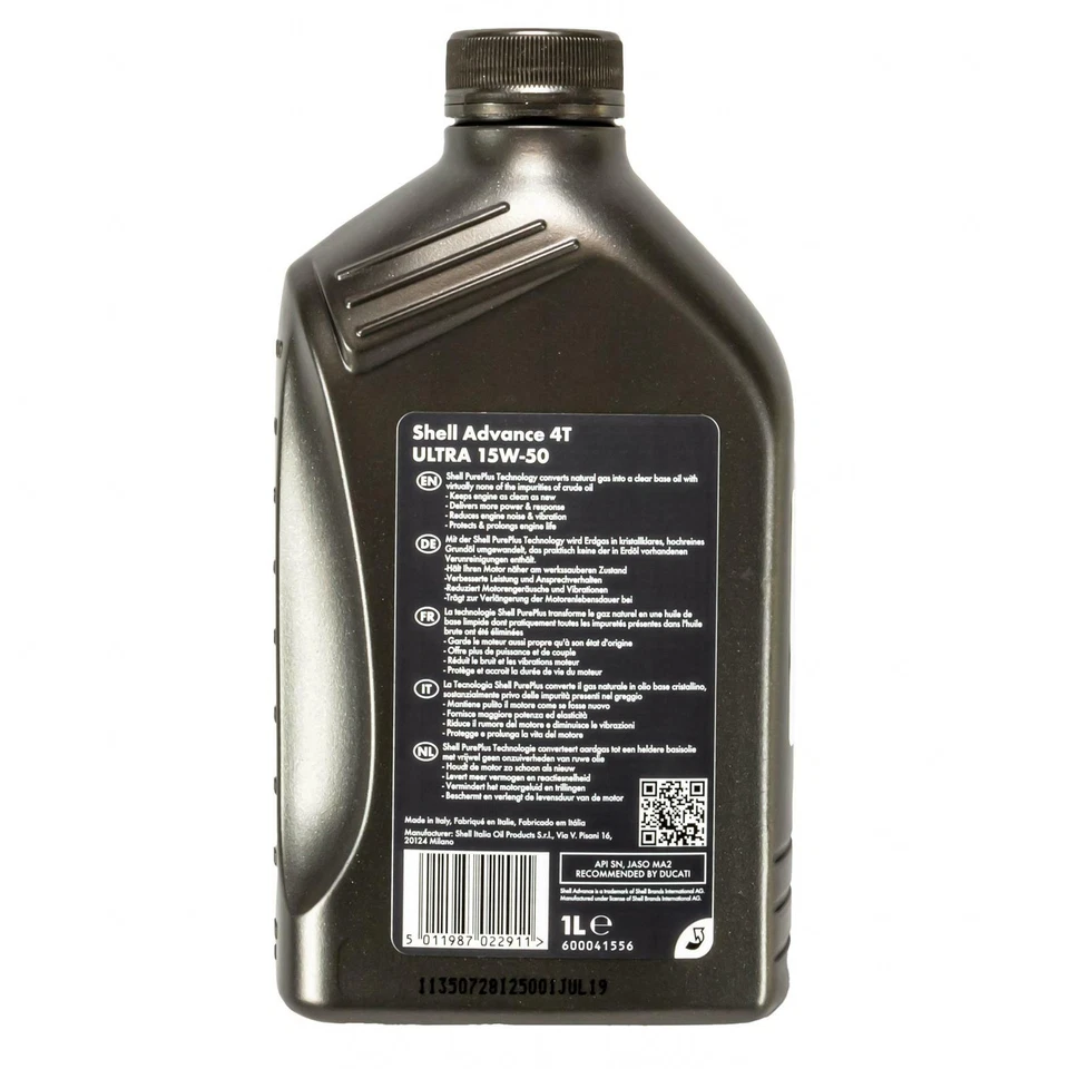 1 Liter original Shell Advance 4T Ultra 15W50 Motoröl Motorrad 600041556 - Bild 2 von 4