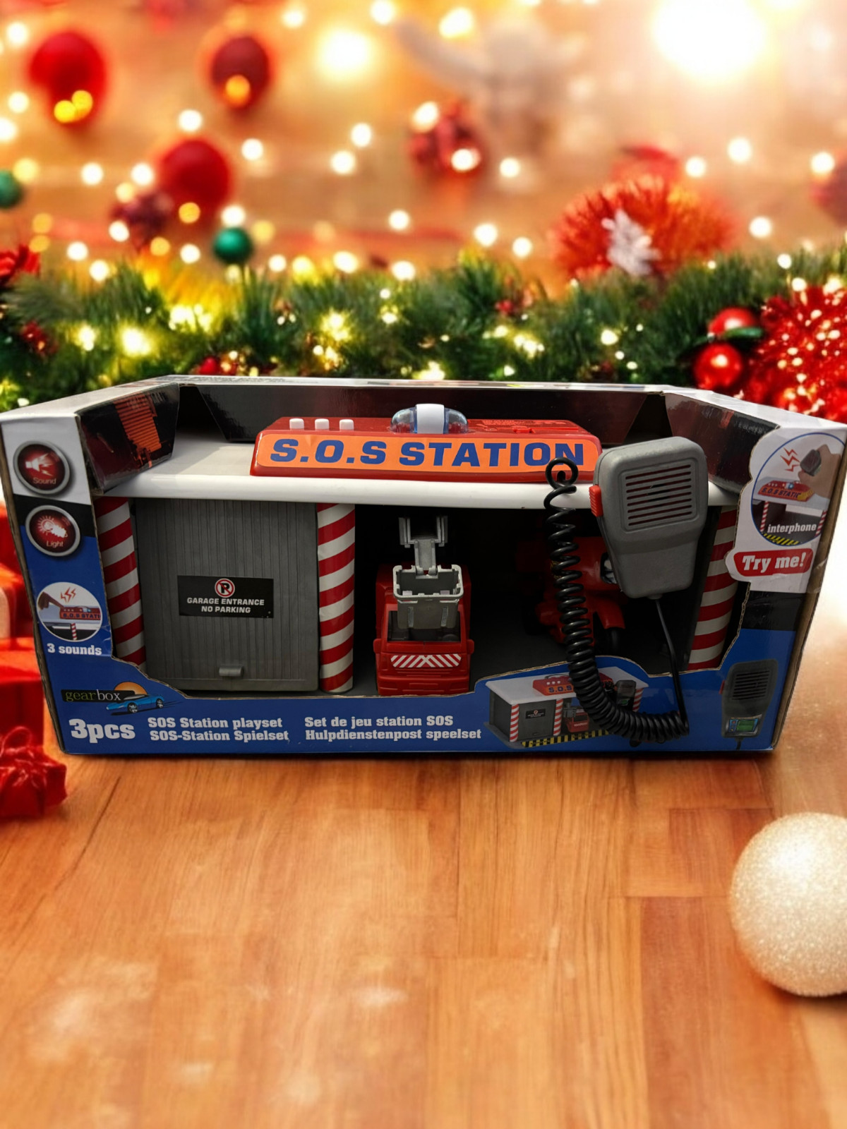 Garage SOS de Pompier avec Camion de Secours Miniature et Moto de Ville Jouet Enfant 3 Ans et Plus