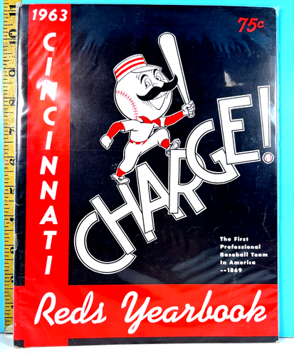 ๐ฅ 1963 Cincinnati Reds Official Baseball Yearbook HIGH GRADE MINT!๐ฅ
