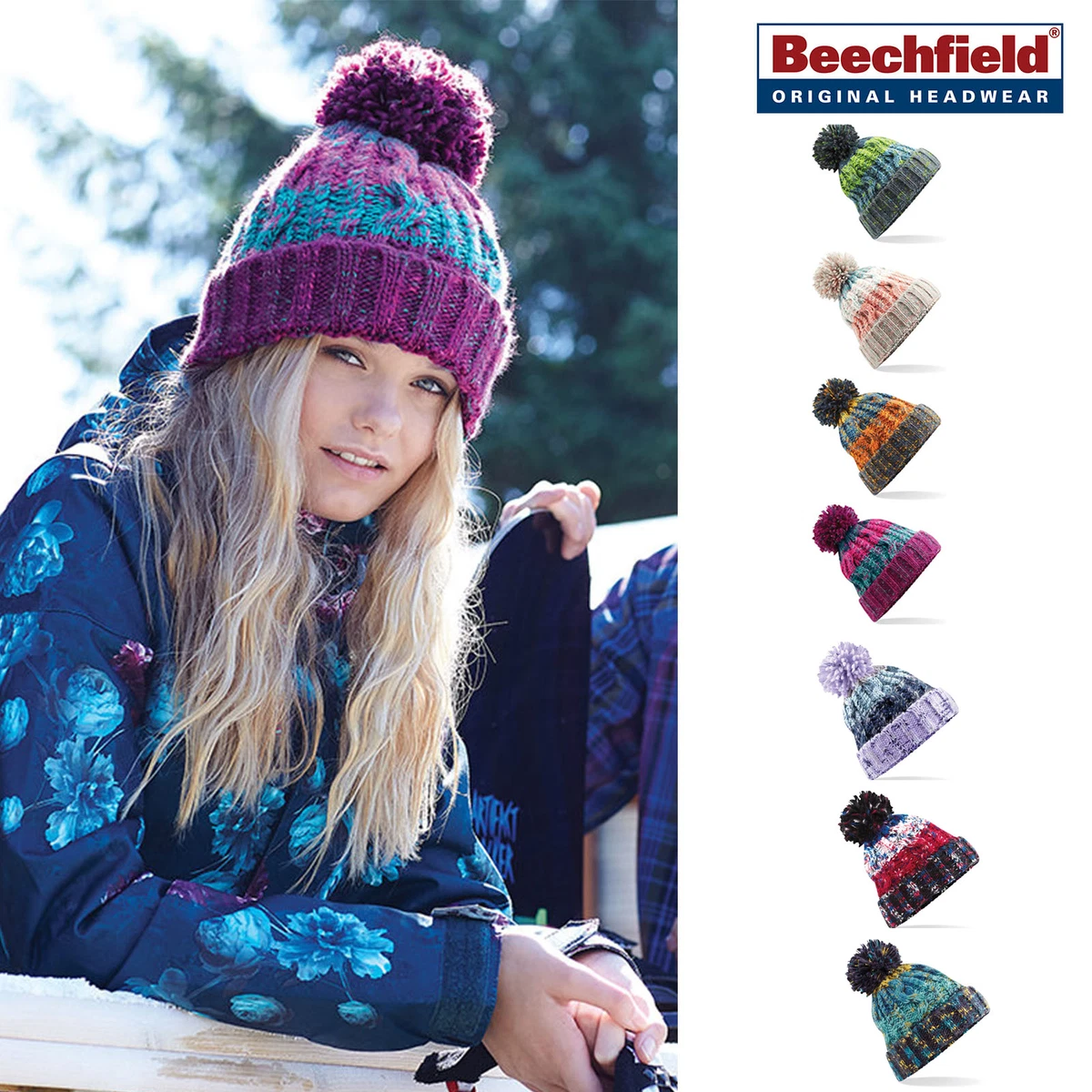 Colourful winter hats sale