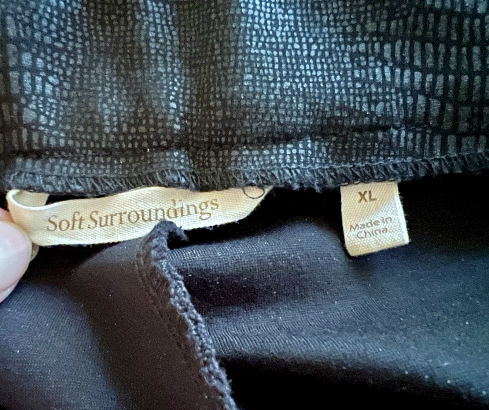 Soft Surroundings Pants Black Foil Python Charliz… - image 7