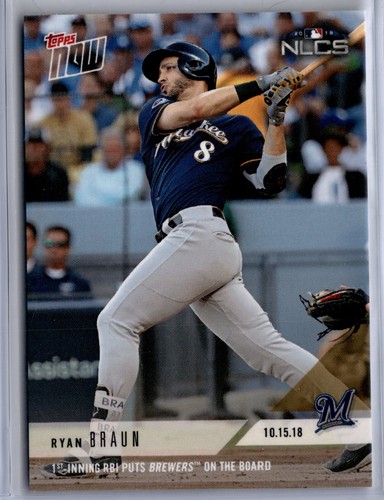 2018 Topps Now 890 Ryan Braun