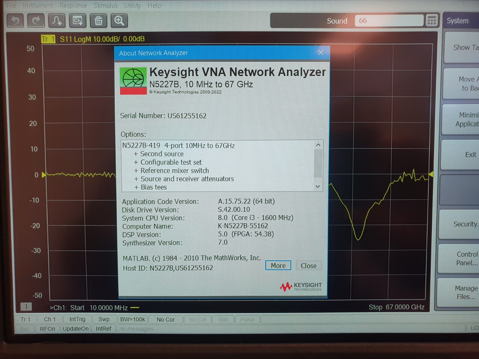 N5227B419020, 67GHz 4Port PNA Network Analyser, Keysight Cal+