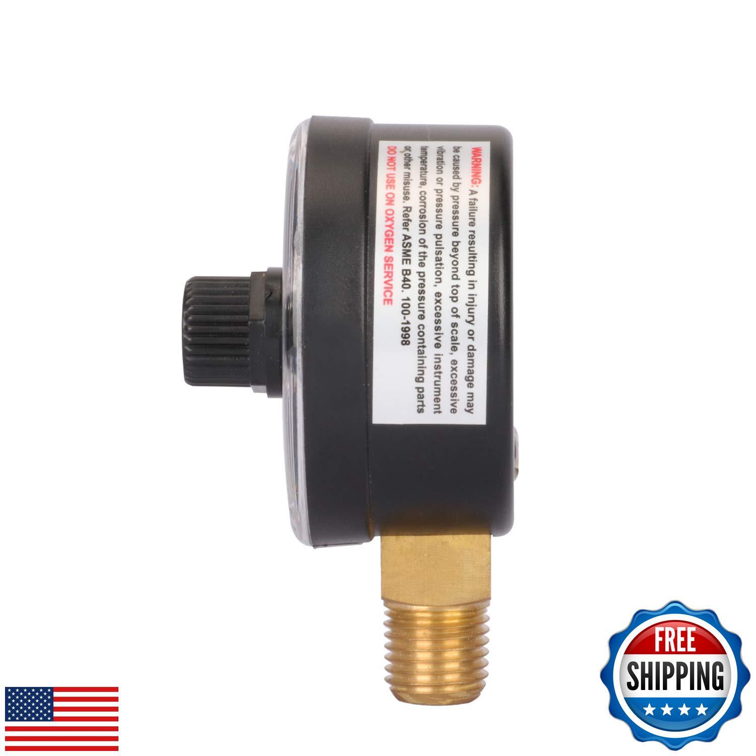 MEASUREMAN Boxed Pressure Gauge with Dial Replacement for Select Filters, 2" 