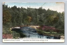 Sugar River the Outlet of Lake Sunapee New Hampshire Postcard
