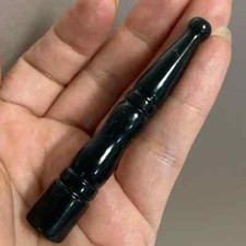 Pipa de tabaco de jade oscuro natural de China de 3,1" herramienta para fumar saludable soporte para cigarrillos