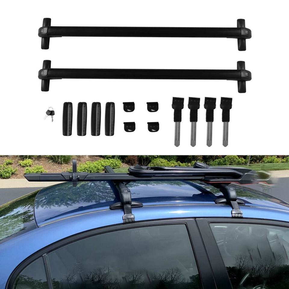 For Nissan Sentra 2005-2022 43" Roof Rack Cross Bars Top Cargo Carrier w/ Lock Foto 4 de 4
