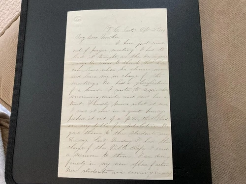 1864 Letter Student Fort Edward Inst, to Ridgefield CT, School & War News