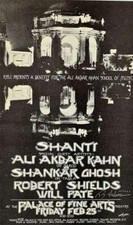 Shanti Concert Handbill Randy Tuten Signed San Francisco 1972