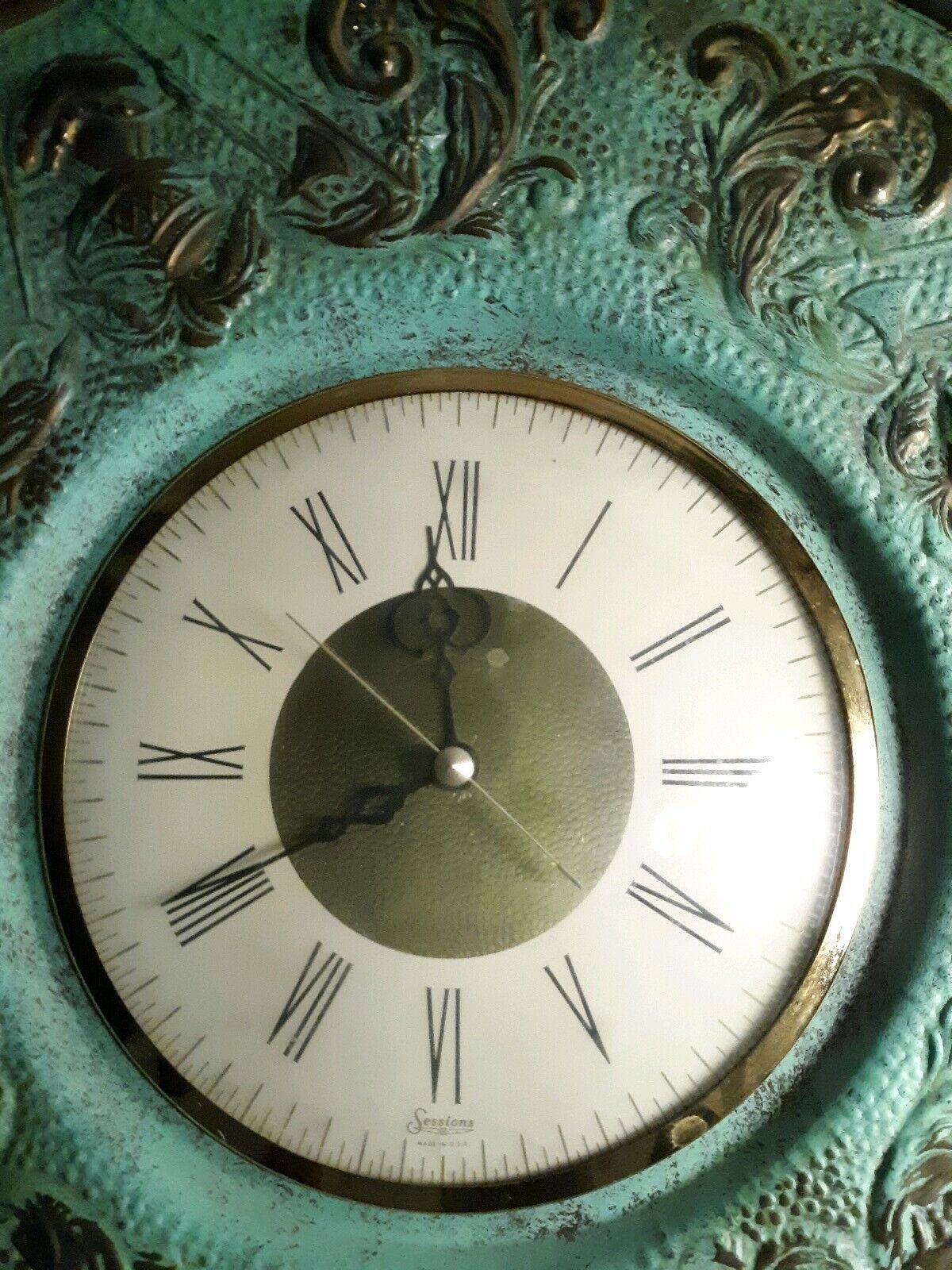 Vintage Sessions 1950s Turquoise 18" Electric Wall Clock eBay