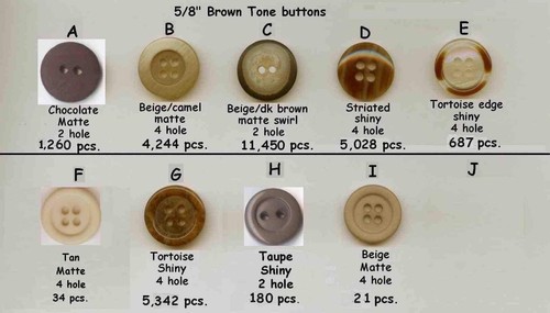 240 to 1000 pcs. 5/8" 15mm your choice of style and quantity of BUTTONS - 第 1/1 張圖片