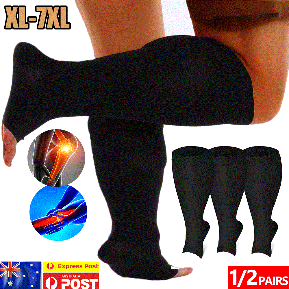XL7XL Plus Size Medical Compression Socks Wide Calf Leg 2030 mmHg Unisex Sport eBay