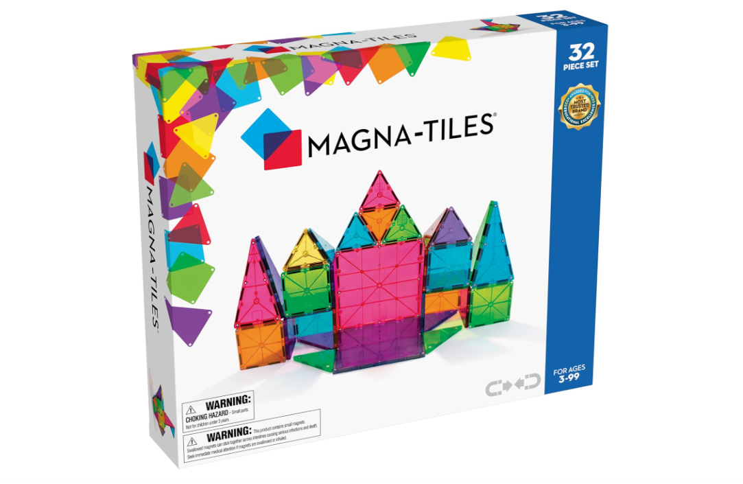 MAGNA-TILES 32-Piece Magnetic Building Blocks for Kids Free Shipping  