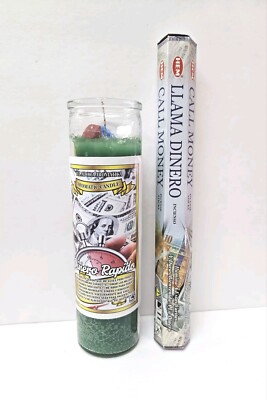 DINERO RAPIDO VELA PREPARADA ORACION Y INCIENSO GRATIS MONEY DRAWING CANDLE