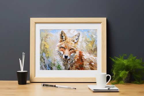 Vibrant Wild Fox 5"x7" Print on Matte Paper | Expressive Animal Artwork - Picture 8 of 17