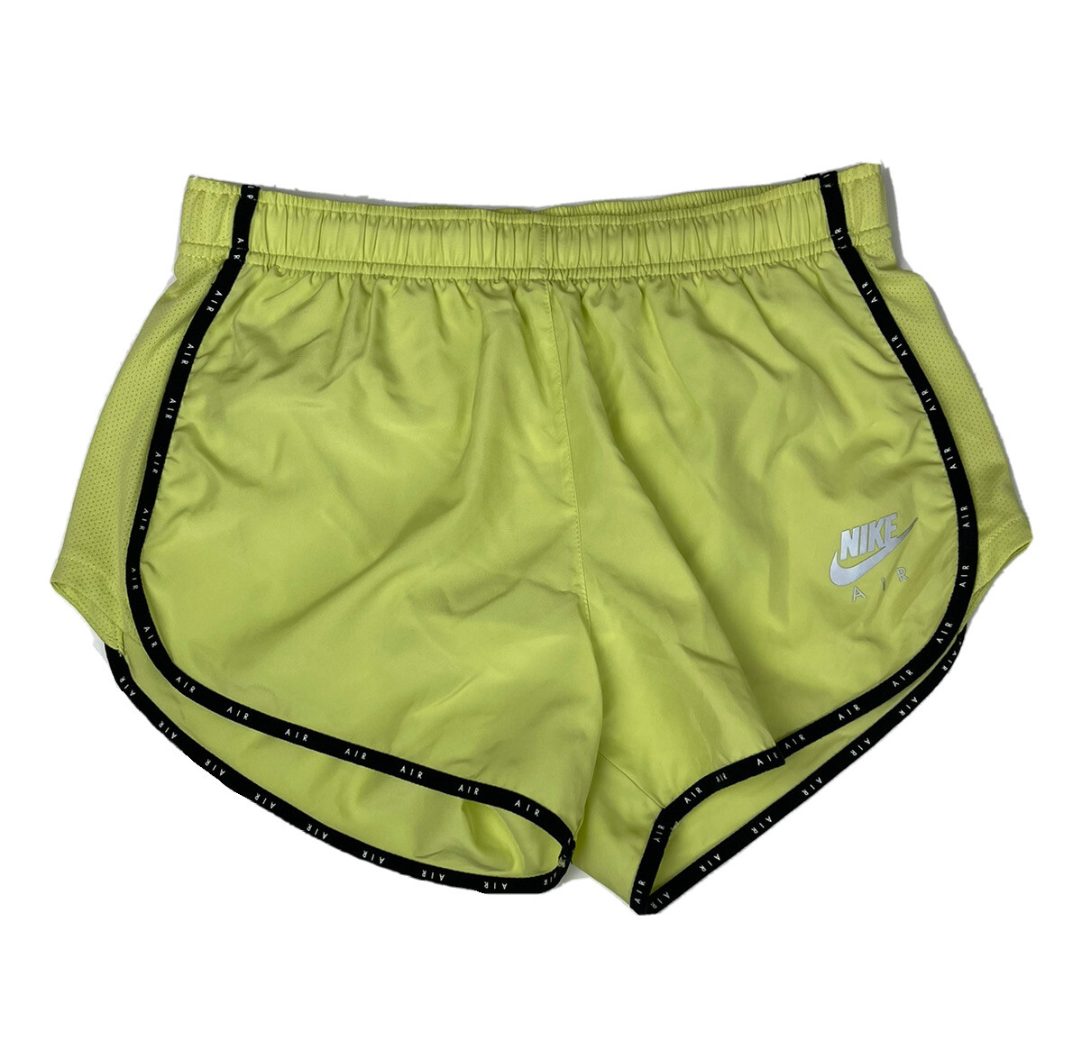 NIKE Air Womens Sz Medium Green Dri Fit Running Athletic Lined Shorts  Drawstring