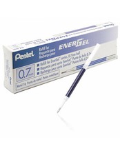 20 X Pentel LR7 Roller Refill for EnerGel Gel Pen 0.7mm Metal Tip - Blue Ink