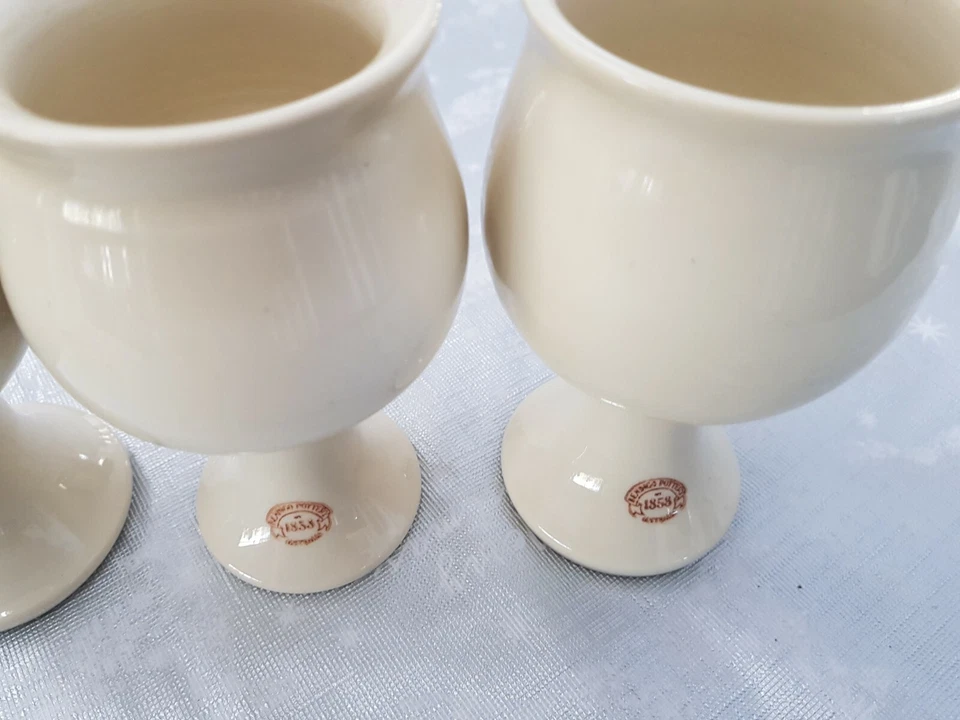 Bendigo Pottery Cream Goblets x 3 - image 3 of 4