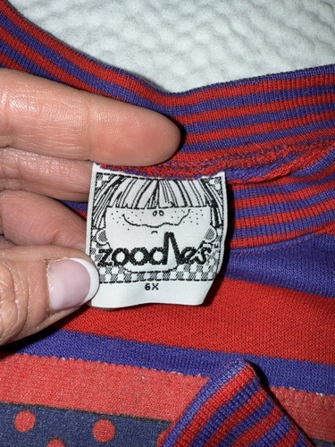 Zoodles Vintage Girls 6X Stripped Crewneck Sweatshirt - Picture 3 of 7