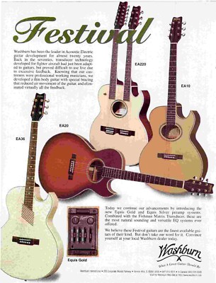 POT11 BILD/ANZEIGE 11X8 WASHBURN EA36, EA20, EA220, EA10 GITARREN