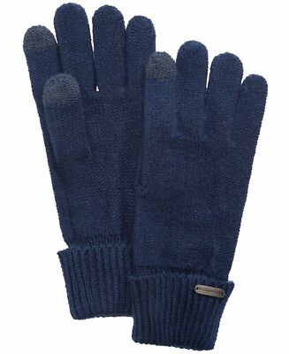 New Women's Steve Madden Boyfriend iTouch Knit Gloves in Navy One Size