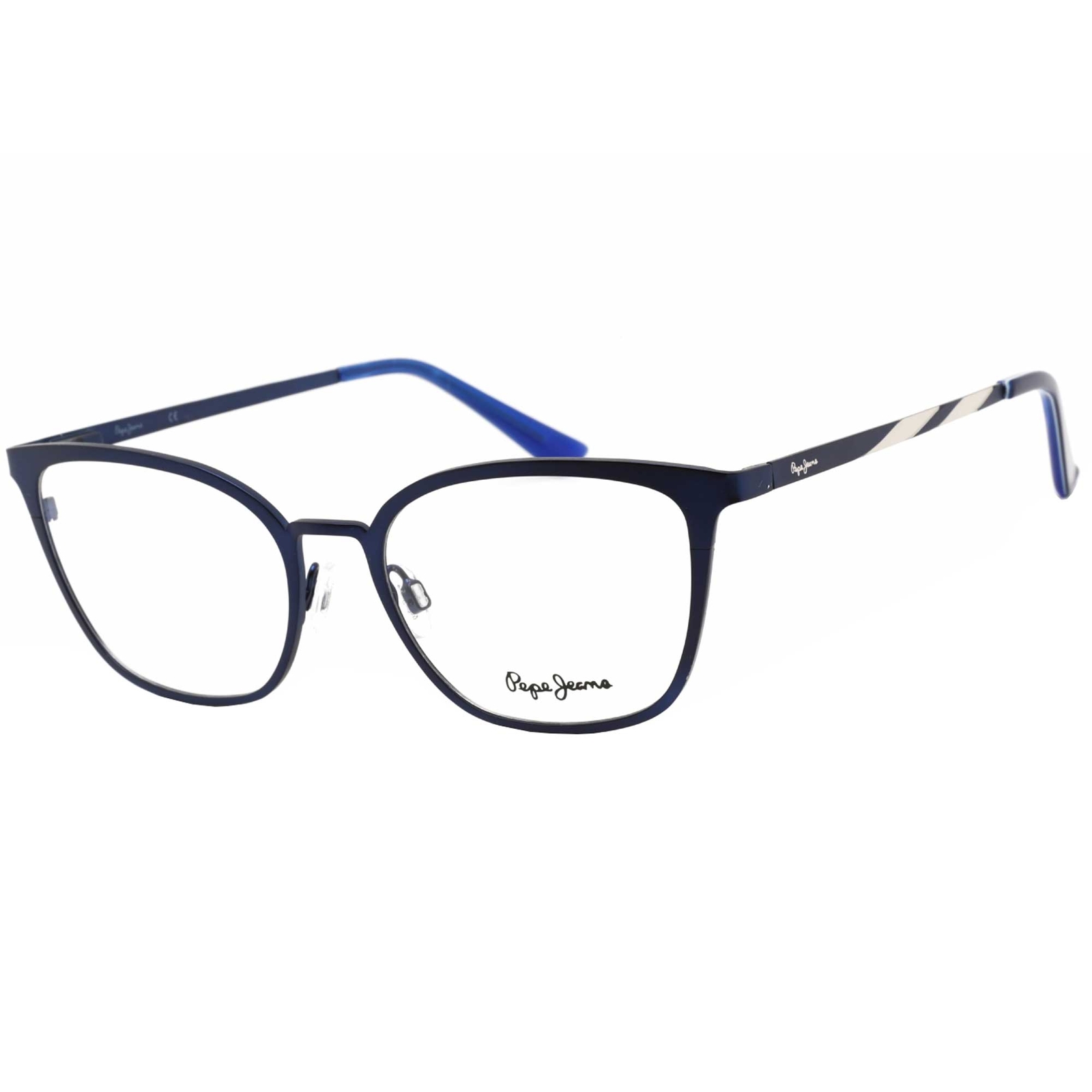 Мужские очки Pepe Jeans в металлической оправе синего цвета Кошачий глаз PJ1336 C2 5790₽