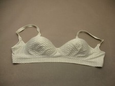 HANES Size XL Womens Gray Lightly Lined Wireless Back Closure Bralette Bra 9D