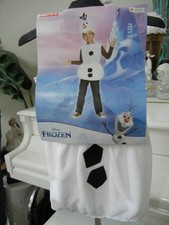 DISGUISE DISNEY WHITE FROZEN OLAF TUNIC  HEADPIECE HALLOWEEN COSTUME S/P 4-6 