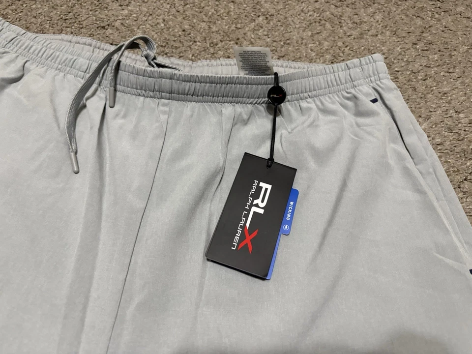 NWT! RLX Ralph Lauren Grey Lined Drawstring Vented Golf Shorts Men Large $90 - Image 3 of 4