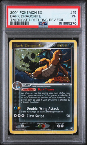 Dark Dragonite graded PSA 1 for sale on eBay