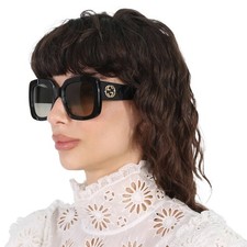 Gucci Grey Gradient Square Ladies Sunglasses GG0141SN 001 53 GG0141SN 001 53