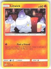 Litwick 27/236 Common Unified Minds Pokemon Moderately Played