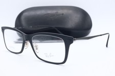 Ray Ban RB 7039 2077 Black Rectangle Eyeglasses Clear Lenses 53mm