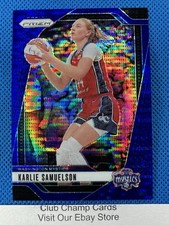 2024 #82 Karlie Samuelson Panini Prizm WNBA Blue Pulsar Prizm 112/199 Mystics