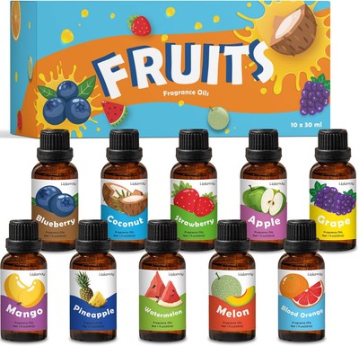 Holamay Fruit Essential Oils for Diffusers Home, 1 Fl Oz (Pack of 10) 