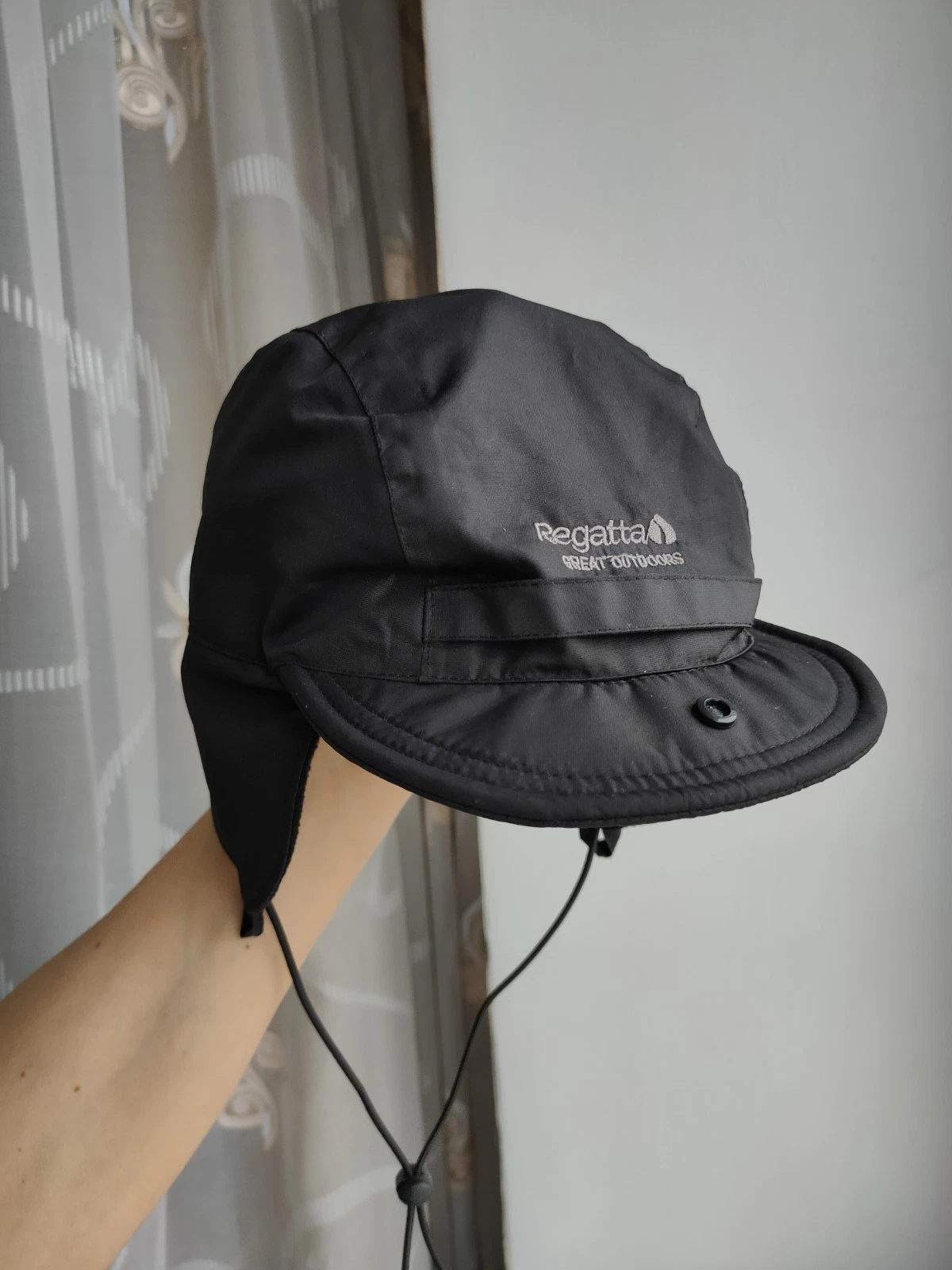Regatta Xert Performance Mountain Hat Cap Waterproof Fleece Lined Gorpcore Black