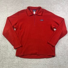 Patagonia Synchilla 1/4 Zip Fleece Pullover Burnt Orange Red Men's Large