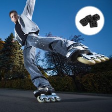 4Pcs Durable Universal Roller Skate Brake Replacement Pads Black Rubber