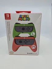 Nintendo Switch Super Mario Pro Player Mario And Luigi Joy-Con Grips NIB Free📦 