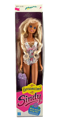 Hasbro Sindy Dreamtime Modepuppe 1991 lila Augen verpackt versiegelt sehr selten