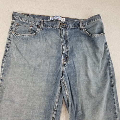 Levi 285 Jeans Men's Sz 42x32 VTG Denizen Relaxed Fit Dark Med Wash 100% Cotton - Picture 2 of 9