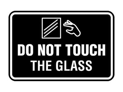 Signs ByLITA Classic Framed Do Not Touch The Glass Wall or Door Sign