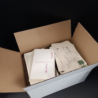 Lotto cartoline formato standard Dr Jim francobolli scatola 850 numero 7 sterline