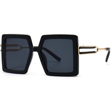 Oversized Sunglasses for Women Square Fashion Big Large Frame Sun Glasses UV4...