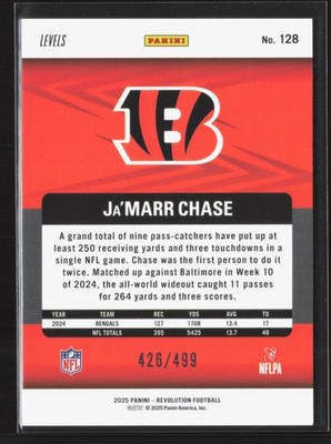 2025 Panini Revolution #128 Ja'Marr Chase Teal Levels /499