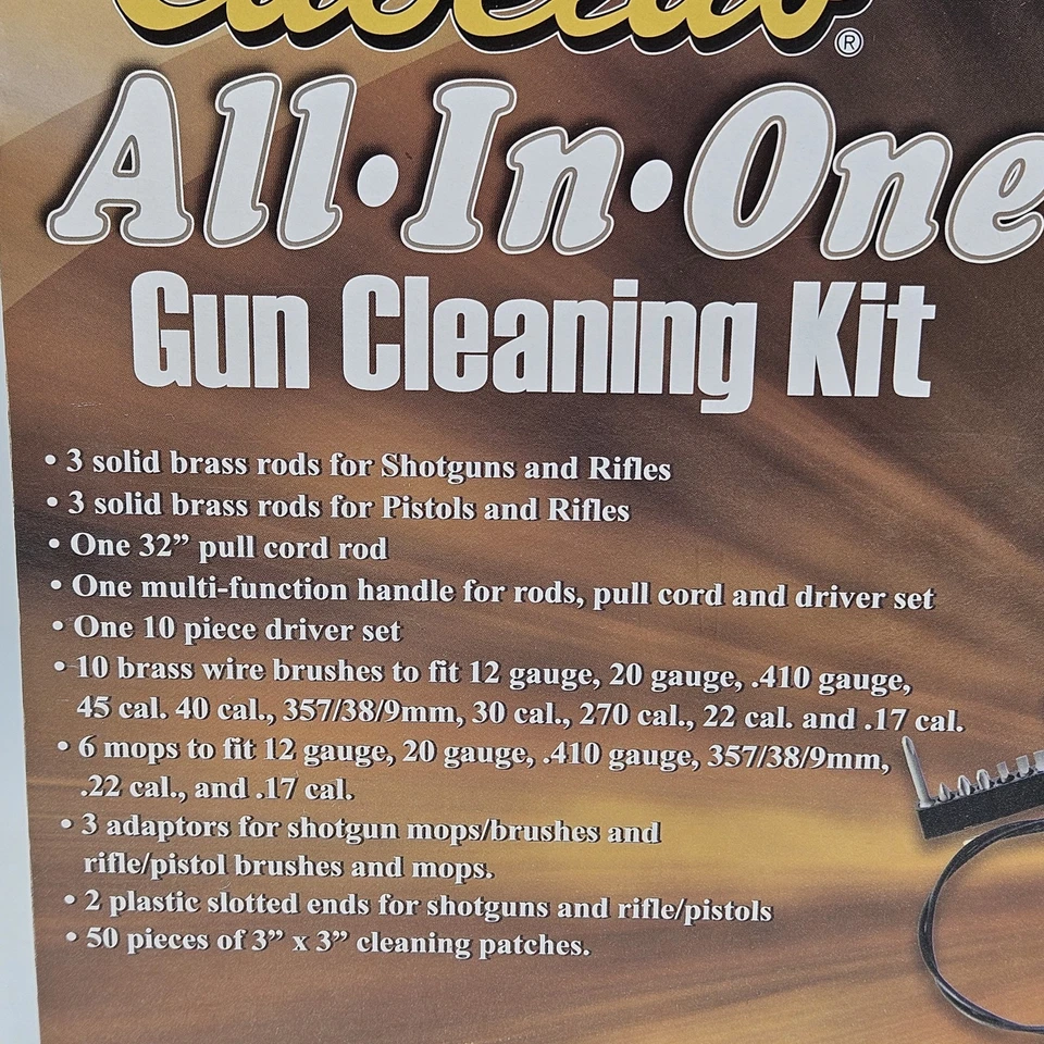 Cabelas CA880PLS All-In-One Gun Cleaning Kit Metal Case New Broken Handle - Image 3 of 4